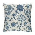 thumbnail image 1 of PHYHOO  Floral Pillow Covers  Blue line Flower Decorative White Throw Pillows Farmhouse Pillowcase Decor for Outdoor Couch Chair Home Couch  White, 1 of 5