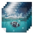 thumbnail image 1 of PHYHOO Football Vibrant Blue Ocean Water Cloth Napkins Soft Reusable Napkins Set Table Napkins for Party Dinner Wedding 6 PCS, 1 of 7