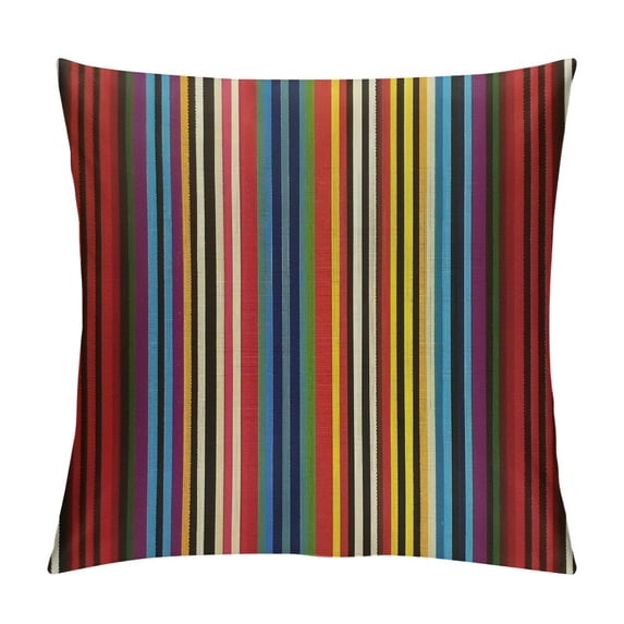 PHYHOO Halloween Colorful Stripes Throw Pillow Cover, Cushion Case Decoration for Sofa Couch