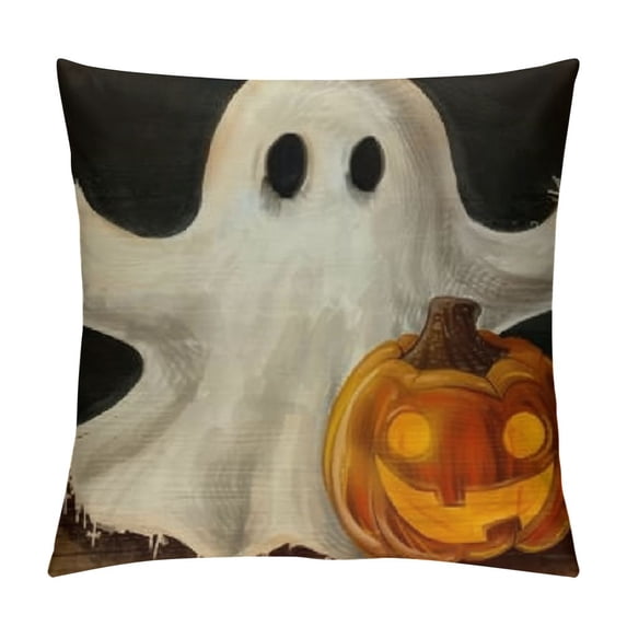 PHYHOO Halloween Pillow Covers Pumpkin Ghost Throw Pillow Covers for Fall Halloween Decorations Halloween Party Pillows Decorative Pillow Covers for Couch Sofa