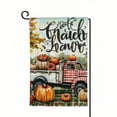 thumbnail image 1 of PHYHOO Happy Bruck Maple Leaf Fall Pumpkin Garden Flag Double-side Autumn Thanksgiving Outdoor Decor White, 1 of 6