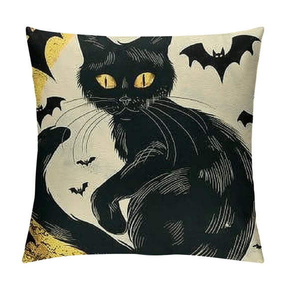 PHYHOO Happy Halloween Throw Pillow Covers, Pumpkin Cushion Case for Sofa Couch
