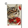 thumbnail image 1 of PHYHOO Happy Valentine's Day Scarf Cat I love you Welcome Love Tree Garden Flag, Home Valentine's Day Outdoor Yard Lawn Garden Flag Decoration -B White, 1 of 6