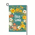 thumbnail image 1 of PHYHOO Hello Sunshine Colorful Flower Garden Flag, Home Outdoor Yard Garden Flag Seasonal Decoration -Multi White, 1 of 6