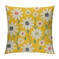 thumbnail image 1 of PHYHOO  Hello Sunshine Yellow Throw Pillow Covers,  Home Sweet Home Daisy Stripes Cushion Case for Sofa Couch, 1 of 5
