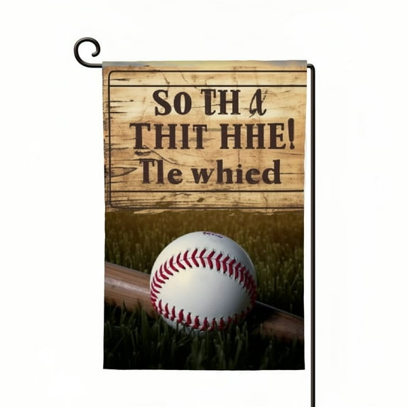 PHYHOO If We Aren't Home Check The Ball Field Garden Flag Personalized Baseball Garden Flag Baseball Lovers Baseball Player Gifts Outdoor Decorations Yard House Patio Porch White