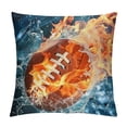 thumbnail image 1 of PHYHOO  Home Décor Super Soft Short Plush Square Throw Pillow Case Sofa Cushion Cover with Invisible Zipper- No Insert- Football Theme, 1 of 5