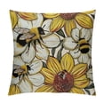thumbnail image 1 of PHYHOO  Home Sweet Home Bee Sunflower Throw Pillow Covers, Love Lives Here Spring Summer Stripes Cushion Case for Sofa Couch, 1 of 5
