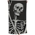 thumbnail image 1 of PHYHOO Human Skeleton Skull Beach Towels Oversized Microfiber Beach Towel for Adults Quick Dry Sand Free Absorbent Large Beach Blanket for Outdoor Travel Swim Pool Camping 30x60in, 1 of 8