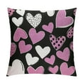 thumbnail image 1 of PHYHOO  I Love U XOXO Valentine Hearts Pink Throw Pillow Covers,  Love Wedding Cushion Case Decoration for Sofa Couch, 1 of 5