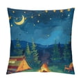 thumbnail image 1 of PHYHOO  Kids Camping Throw Pillow Covers,Blue Starry Sky Pillow Covers for Kids Boys Girls,Happy Camping Cushion Covers,Western Rustic Farmhouse Decorative Pillow Covers, 1 of 5