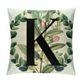 thumbnail image 1 of PHYHOO Letter K Pillow Covers Floral Decorative Throw Pillows for Kids Home Farmhouse Last Name Pillow Case for Sofa Decor, 1 of 5