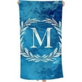 thumbnail image 1 of PHYHOO Lightweight Microfiber Initial Beach Towel med Letter Beach Towels Sand Free Quick Dry Gift for Women Men (Blue Wave M) 30x60in, 1 of 8