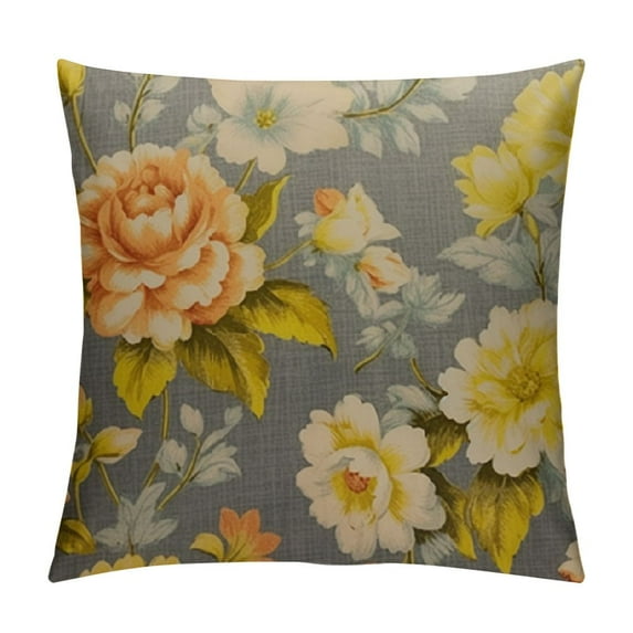 PHYHOO Linen Throw Pillow Covers Maple Canadian Throw Pillow Covers Modern Farmhouse Pillowcase Rustic Cushion Cover for Sofa Couch Bed 18X18 Inch