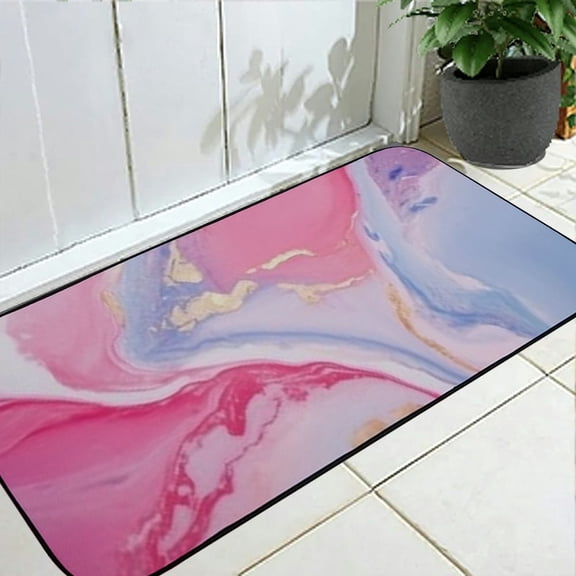 PHYHOO Marble Kitchen Mat Modern Abstract Kitchen Rugs Anti Fatigue Kitchen Floor Mat Design Padded Comfort Standing Runner Rugs 19.68*47.24 in