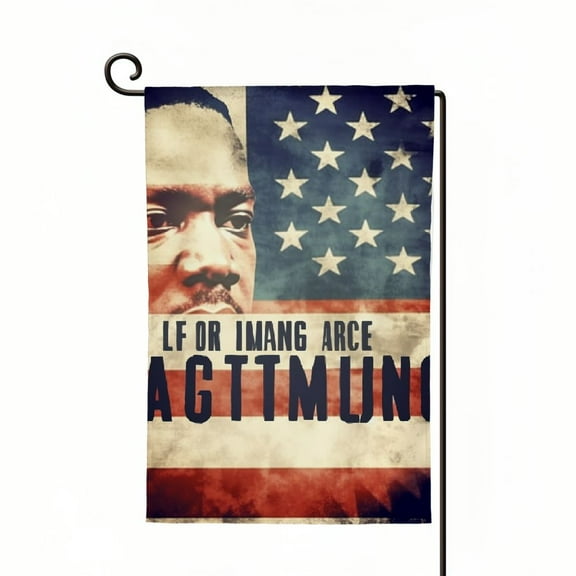 PHYHOO Martin Luther KIng Jr Garden Flag Injustice Anywhere Is A Threat To Justice Everywhere MLK Day Flag Martin Luther King Jr Day Gifts Outdoor Decorations House Yard Porch White