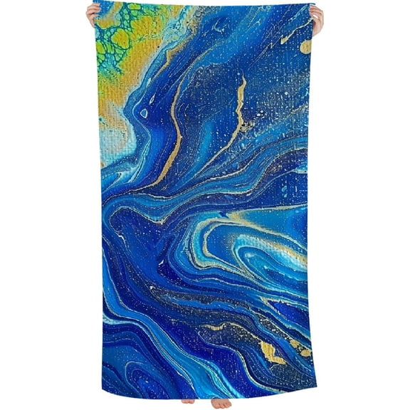 PHYHOO Microfiber Lightweight Sand Free Quick Dry Absorbent Thin Compact Towels for Swimming Pool Camping Beach Accessories Large Easy Pack Travel Things for Gift 30x60in