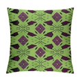 thumbnail image 1 of PHYHOO  Mid Century Throw Pillow Cushion Cover, Atomic Form Boomerang Details Dots and Crossed Lines, Decorative Square Accent Pillow Case,  Green Plum White, 1 of 5
