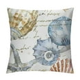 thumbnail image 1 of PHYHOO  Nautical Coastal Throw Pillow Covers Ocean Themed Beach Seashell Coral Starfish Pillows Case Soft Velvet Cushion Covers for Outdoor Sofa Home Decor, 1 of 5