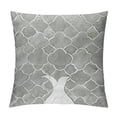 thumbnail image 1 of PHYHOO Neutral Tones Throw Pillow Cushion Case , Minimalist Nested Squares Stripes Circle Mesh, Modern Accent Double-Sided Digital Printing, Pale Grey Off White, 1 of 5