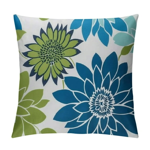 PHYHOO ,New Living Series Blue and Green Pillow Covers Outdoor Waterproof Pillow Inserts
