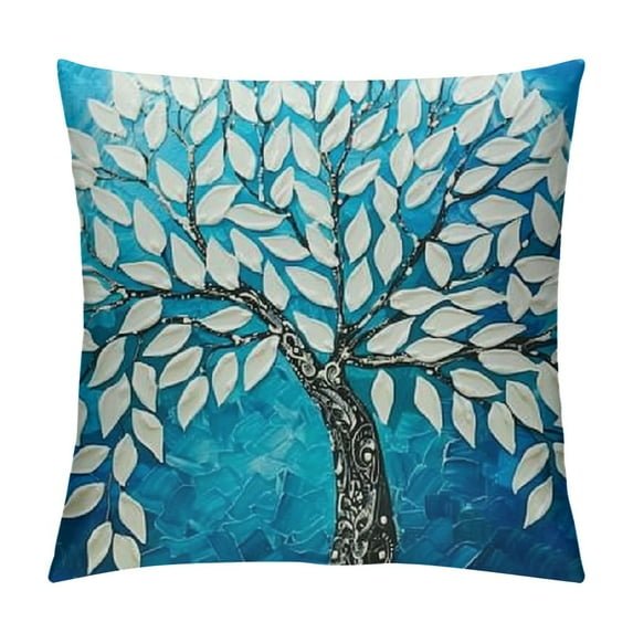 PHYHOO Oil Painting Linen ,Decorative & Flower Cushion Cover Pillowcase Indoor Sofa Decorations (Case ONLY)