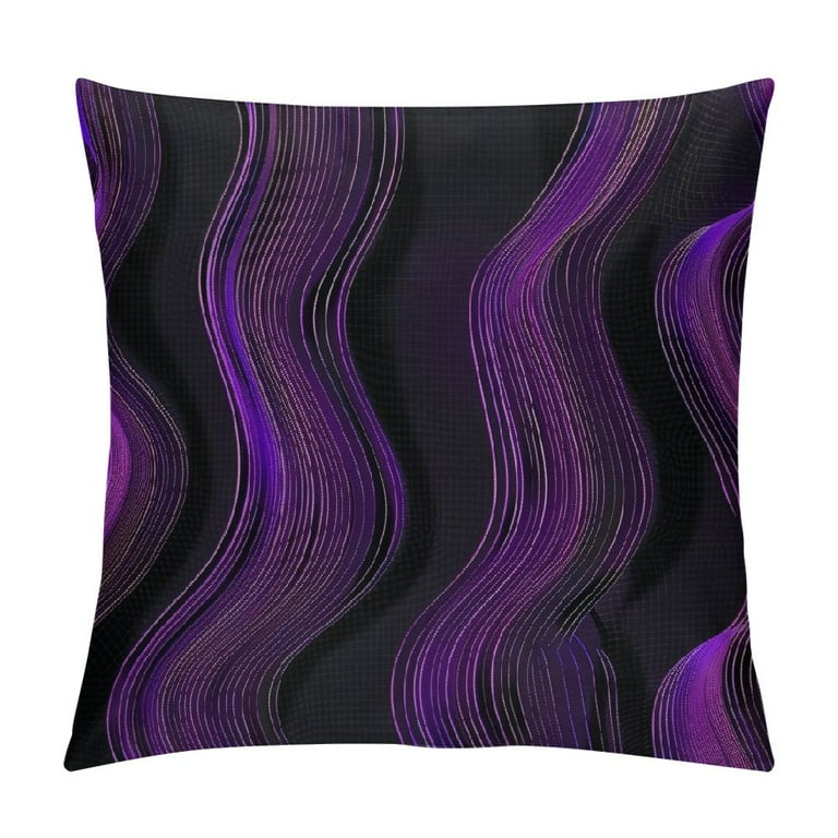 Purple Geometric Lines Decorative Throw Pillow Cover Purple Geometric Lines Decorative Throw Pillow Cover