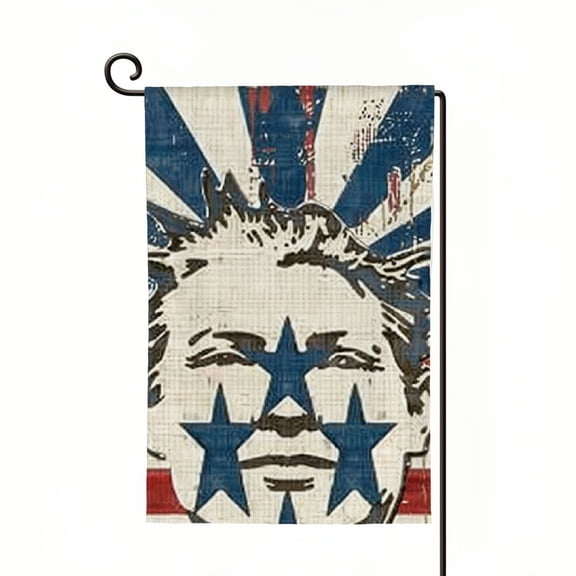 PHYHOO Patriotic Garden Flags for Outside Double Sided, Independence Day Memorial Day American Stars and Stripes Yard Outdoor Decoration White