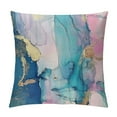 thumbnail image 1 of PHYHOO  Pink Blue Golden Throw Pillow Covers ,Colorful Marble Pillow Covers for Youth,Glitter Marbling Texture Cushion Covers,Watercolor Accent Pillow Cases Home Room Decor, 1 of 5