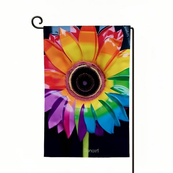 PHYHOO Pride Month Garden Flags For Outside Pride Flag Sunflower LGBTQ Garden Flag Gay Pride Flag Ally Garden Flag Pride Month Gifts Outdoor Decorations Yard House Porch Patio White