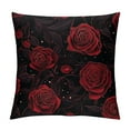 thumbnail image 1 of PHYHOO Red Roses Printed Pillow Case Short Plush Square Decorative Throw Pillowcase Suitable for Sofa Bedroom, 1 of 5