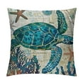 thumbnail image 1 of PHYHOO  Sea Turtle Pillow Cases Ocean Theme Home Decorative Throw Pillow Covers Cushion Covers for Patio Sofa Couch (Sea Turtle), 1 of 5