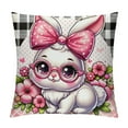 thumbnail image 1 of PHYHOO Short Plush Pillow Covers Easter Bunny Rabbit Nursery Square Pillow Case for Bedroom, Sofa, Car Decoration,Various sizes available, 1 of 5