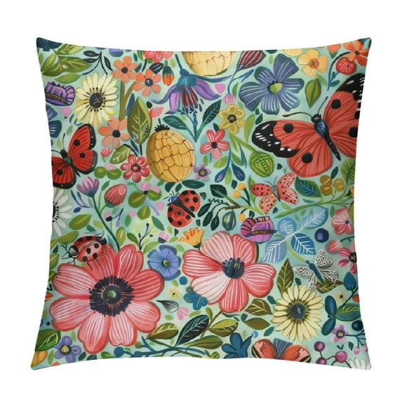 PHYHOO Short Plush Pillow Covers Fashion Printed Square Pillow Case for Bedroom, Sofa, Car Decoration Both Sides