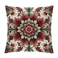 thumbnail image 1 of PHYHOO Short Plush Pillow Covers Wine red Flower Square Pillow Case for Bedroom, Sofa, Car Decoration Both Sides, 1 of 5