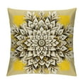 thumbnail image 1 of PHYHOO Short Plush Pillow Covers Yellow and White Mandala Square Pillow Case for Bedroom, Sofa, Car Decoration Both Sides, 1 of 5