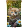 thumbnail image 1 of PHYHOO Small Cute Cat Printed Microfiber Sand Free Pool Towel Lightweight Oversized Quick Dry Absorbent Compact Travel Must Have for The Swimming Summer Cruise Ship Essentials 30x60in, 1 of 8