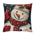 thumbnail image 1 of PHYHOO  Snowman Christmas Red Throw Pillow Cover, Winter Holiday Cushion Case Decoration for Sofa Couch, 1 of 5