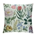 thumbnail image 1 of PHYHOO Spring Floral Pillow Covers Watercolor Pink Flowers Sage Green Leaves Vintage Botanical Plants Print Decorative Throw Pillows Bed Sofa Decor, 1 of 5
