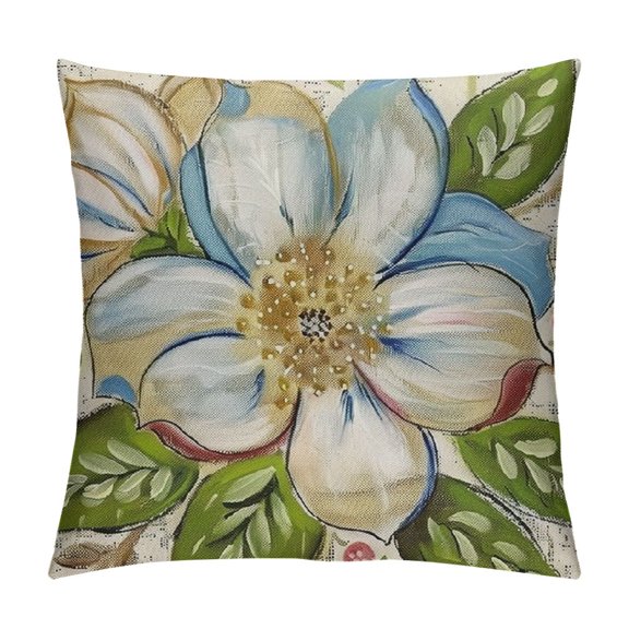 PHYHOO Spring Mangnolia Green Throw Pillow Covers, Vases Cushion Case Decoration for Sofa Couch