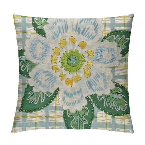 PHYHOO Spring Pillow Cover Buffalo Pliad Floral Decorations Seasonal Farmhouse Summer Pillow Case Decor for Sofa Couch