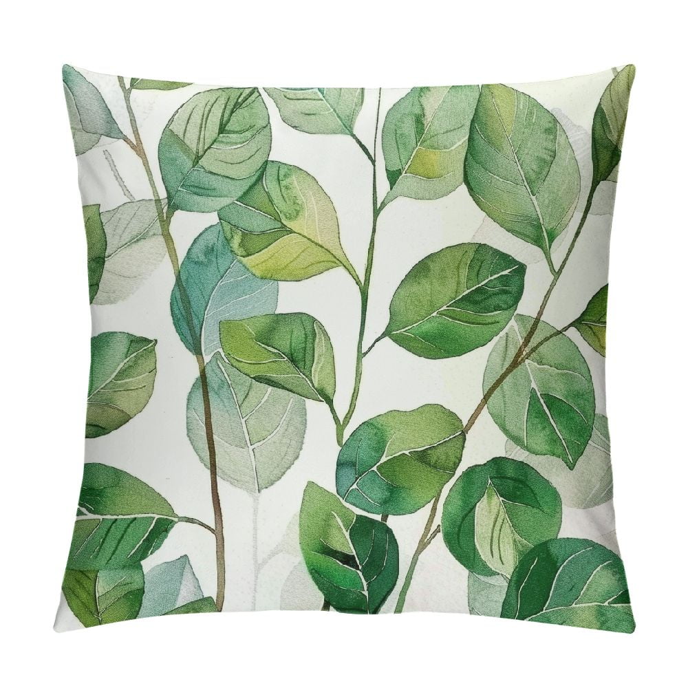 PHYHOO Spring Summer Leaf Pillow Covers Leaves Decorations Farmhouse ...