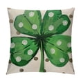 thumbnail image 1 of PHYHOO St. Patrick's Day Pillow Covers, Green Polka Dots Striped Lucky Farmhouse Throw Pillowcases for Home Sofa Couch Cushion Decoration, 1 of 5
