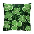 thumbnail image 1 of PHYHOO St. Patrick's Day pillowcase Home decor Lucky four-leaf clover short plush pillow case sofa car decor, 1 of 5
