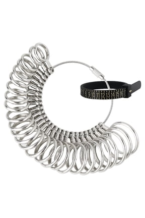 Stainless Steel Finger Ring Sizer Measuring Ring Tool, Size 1-13 with Half Size, 27 Pcs