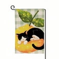 thumbnail image 1 of PHYHOO Summer Cat Garden Flag Lemon Cat Garden Flag Double Sided Buffalo Plaid Farmhouse Welcome Yard Flag Summer Seasonal Outdoor Decor White, 1 of 6