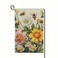 thumbnail image 1 of PHYHOO  Summer Garden Flag Double Sided, Sunflower Bee Welcome Seasonal Holiday Yard Outdoor Decoration White, 1 of 6