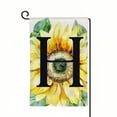 thumbnail image 1 of PHYHOO  Summer Sunflower Eucalyptus Leaves Monogram Letter H Garden Flag Double Sided Small Burlap Family Last Name Initial Outside Yard Flag White, 1 of 6