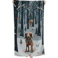 thumbnail image 1 of PHYHOO Through The Snow Cute Christmas Beach Towels Quick Dry Towel for Beach Microfiber Sand Free for Dog Lover Blanket Or Bath Towel for Bathroom Swim 30x60in, 1 of 8