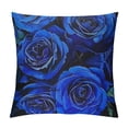 thumbnail image 1 of PHYHOO Throw Pillow Covers, Blue Black Rose Floral Pillow Covers, Digital Printed Cushion Cases, Romantic Bedroom Decor Decorative Pillow Covers Valentine's Day Gift, 1 of 5